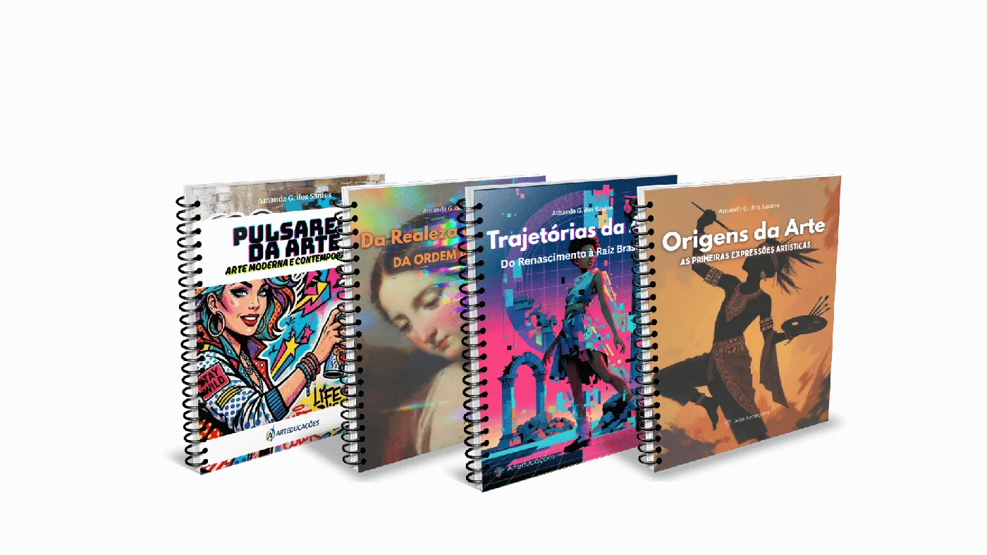 Mockup da Coleção História da Arte, os 4 guias completos