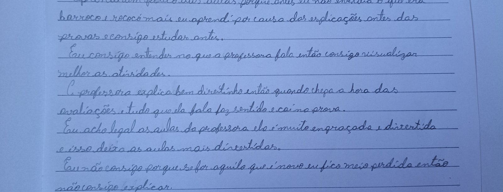 Print da resposta original do aluno