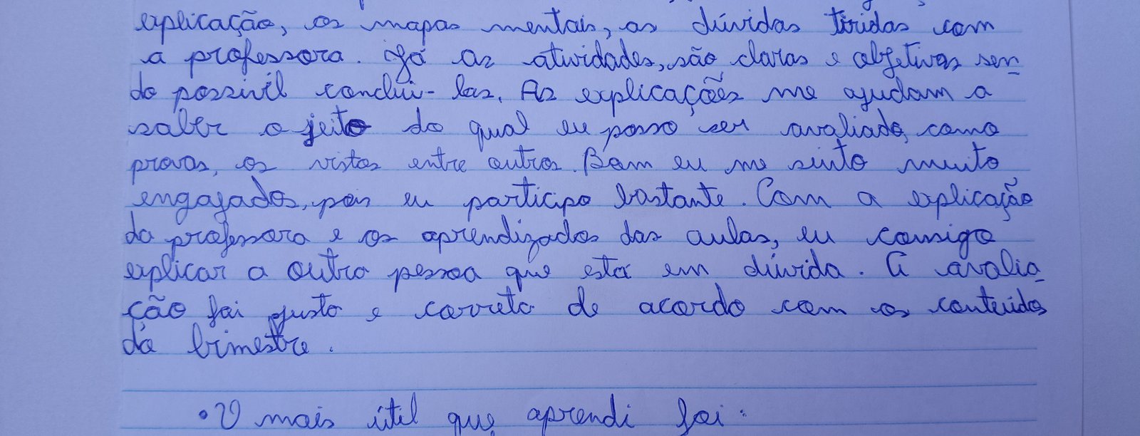 Print da resposta original do aluno