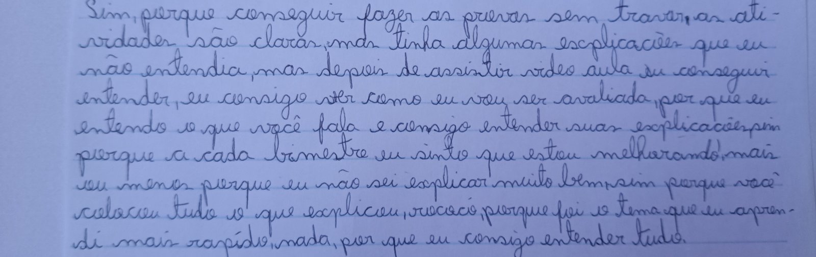 Print da resposta original do aluno