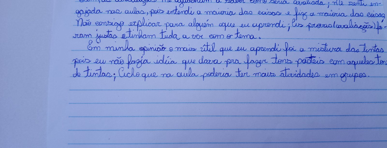 Print da resposta original do aluno