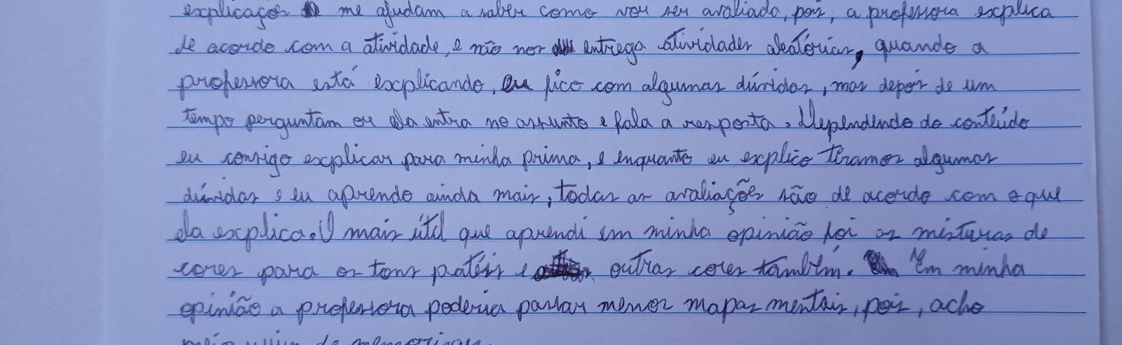 Print da resposta original do aluno