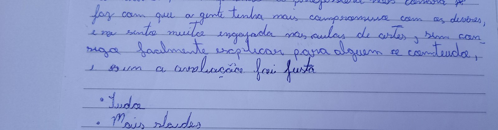 Print da resposta original do aluno
